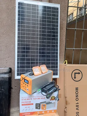 Portable Solar Charging System With LED Lights