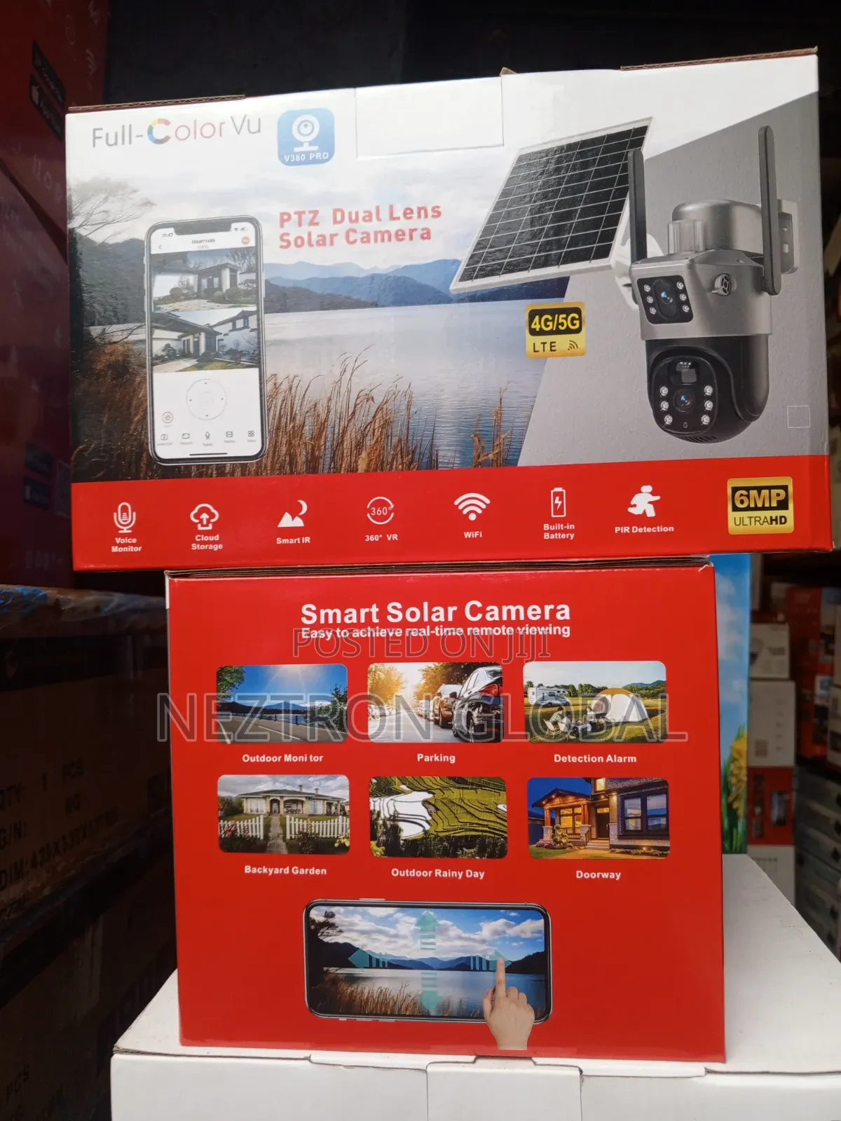 Dual Lens Solar Camera (V380 PRO)