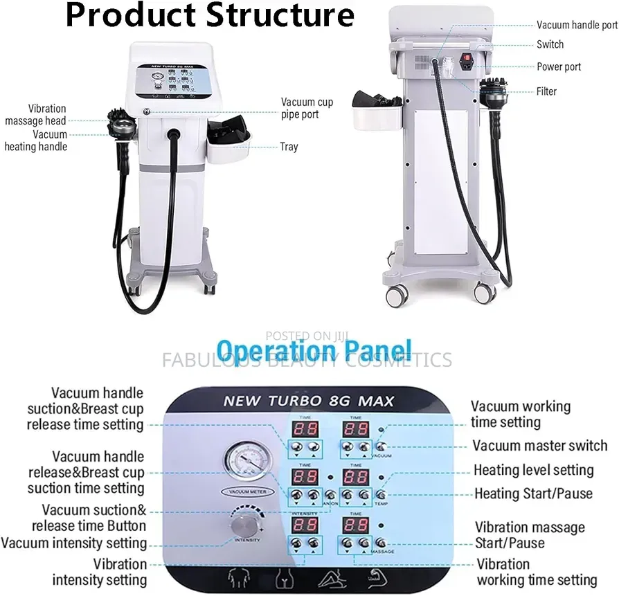 3-in-1 G8 Max Vibration, Vacuum, and Heating Slimming Machine