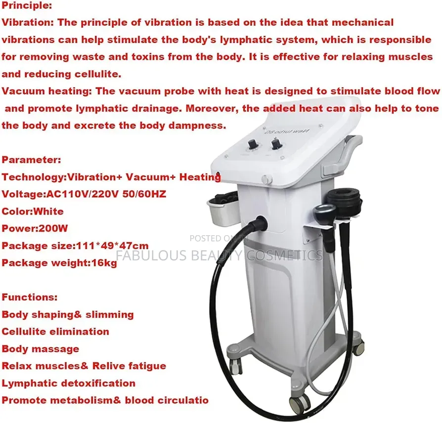 3-in-1 G8 Max Vibration, Vacuum, and Heating Slimming Machine