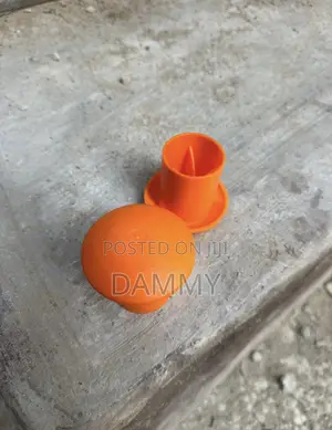 High-Visibility Orange Plastic Rebar Caps