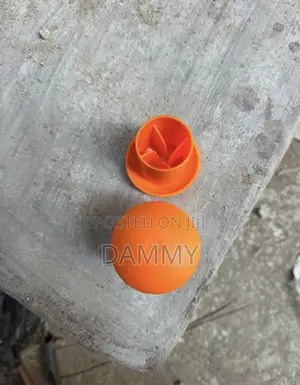 High-Visibility Orange Plastic Rebar Caps
