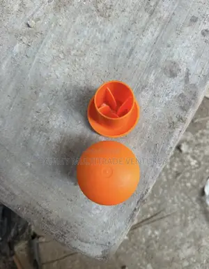High-Visibility Orange Plastic Rebar Caps