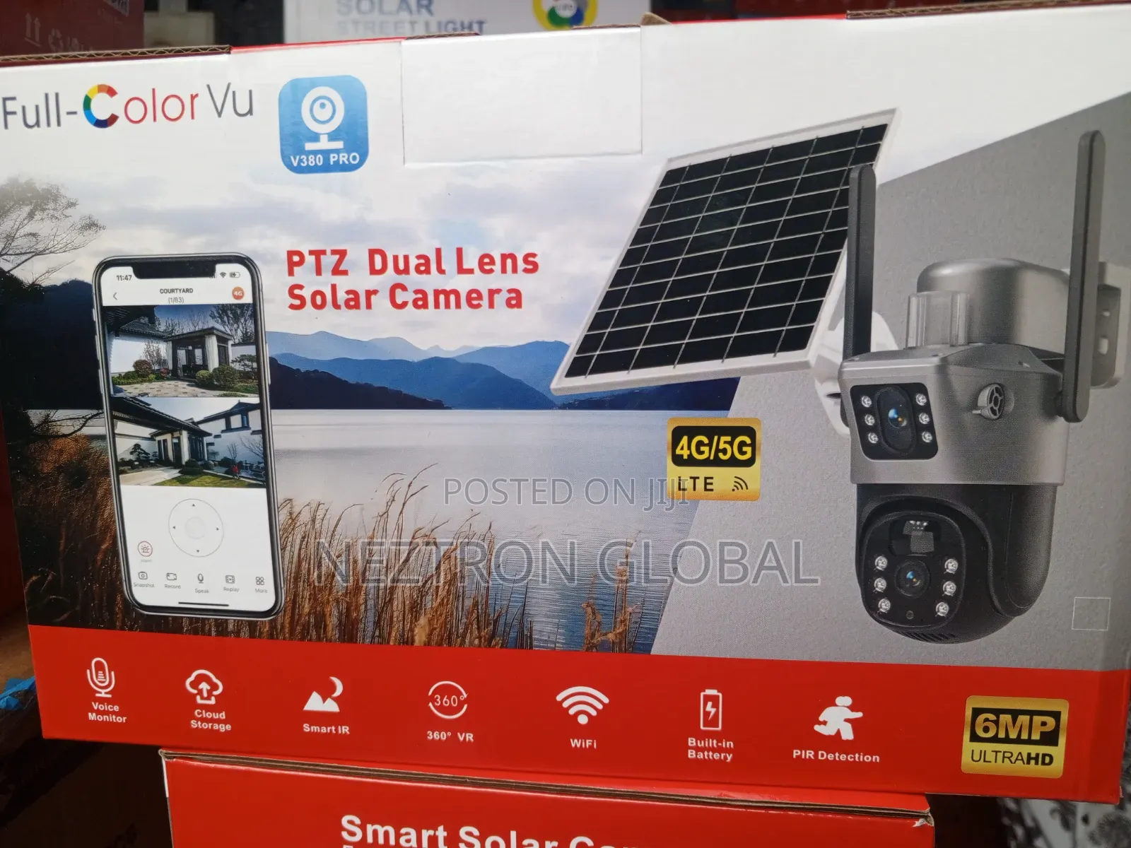 Dual Lens Solar Camera (V380 PRO)