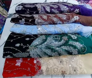 New Luxurious Velvet Beaded Lace With 3D Rope