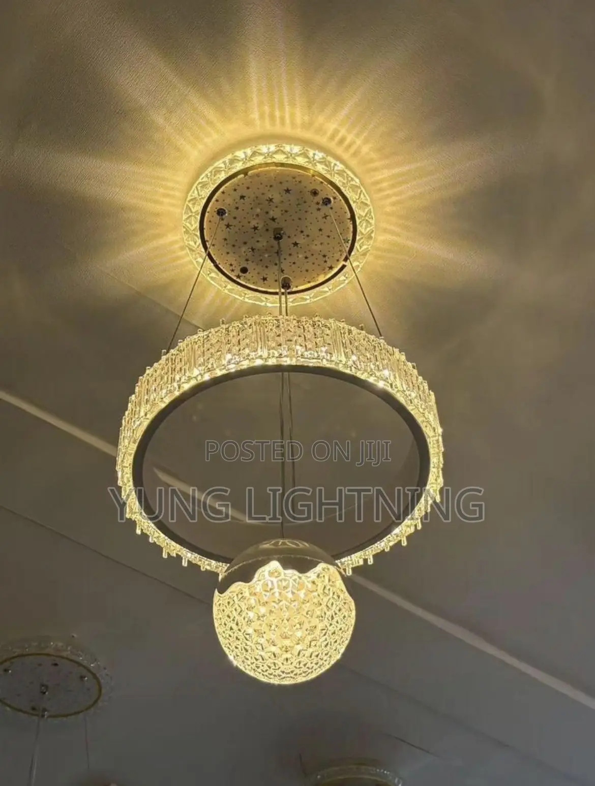 Single Dropping Crystal Chandelier