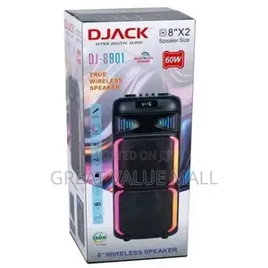Djack DJ-8801 8" Wireless Speaker Super Digital Audio