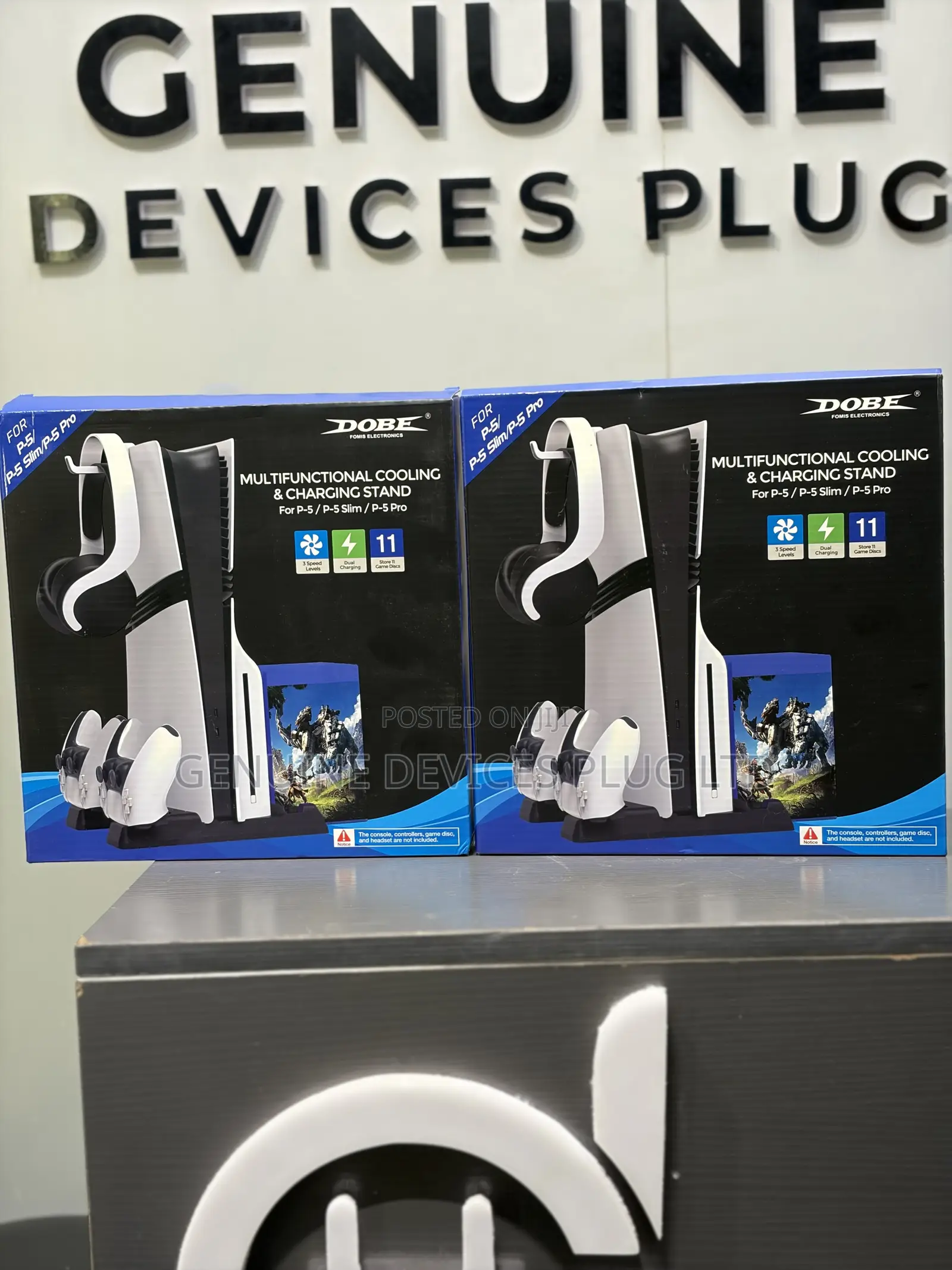 Dobe PS5 Cooling/Charging Stand With Game Slots