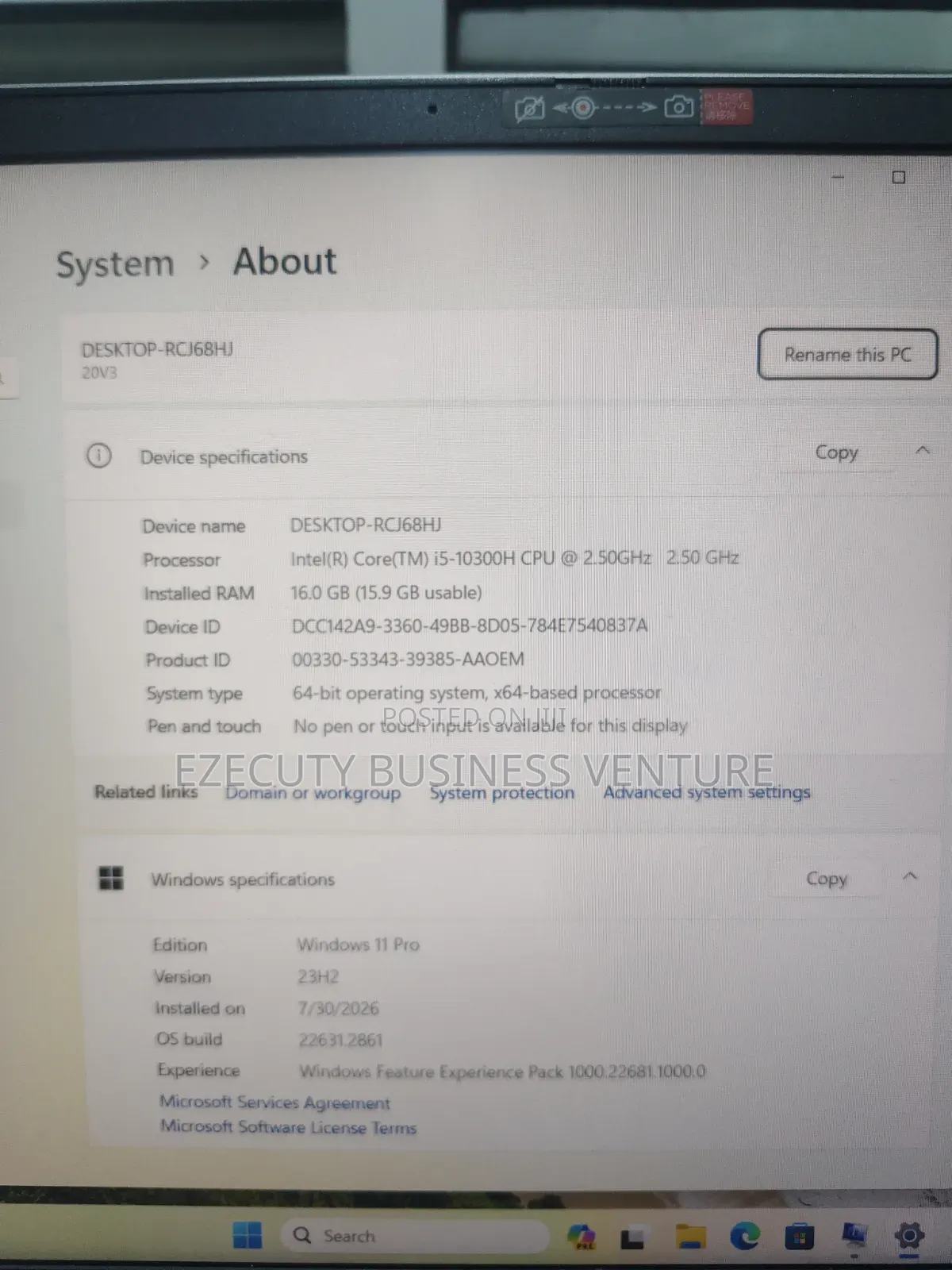 Laptop Lenovo ThinkBook 15 16GB Intel Core i5 SSD 512GB