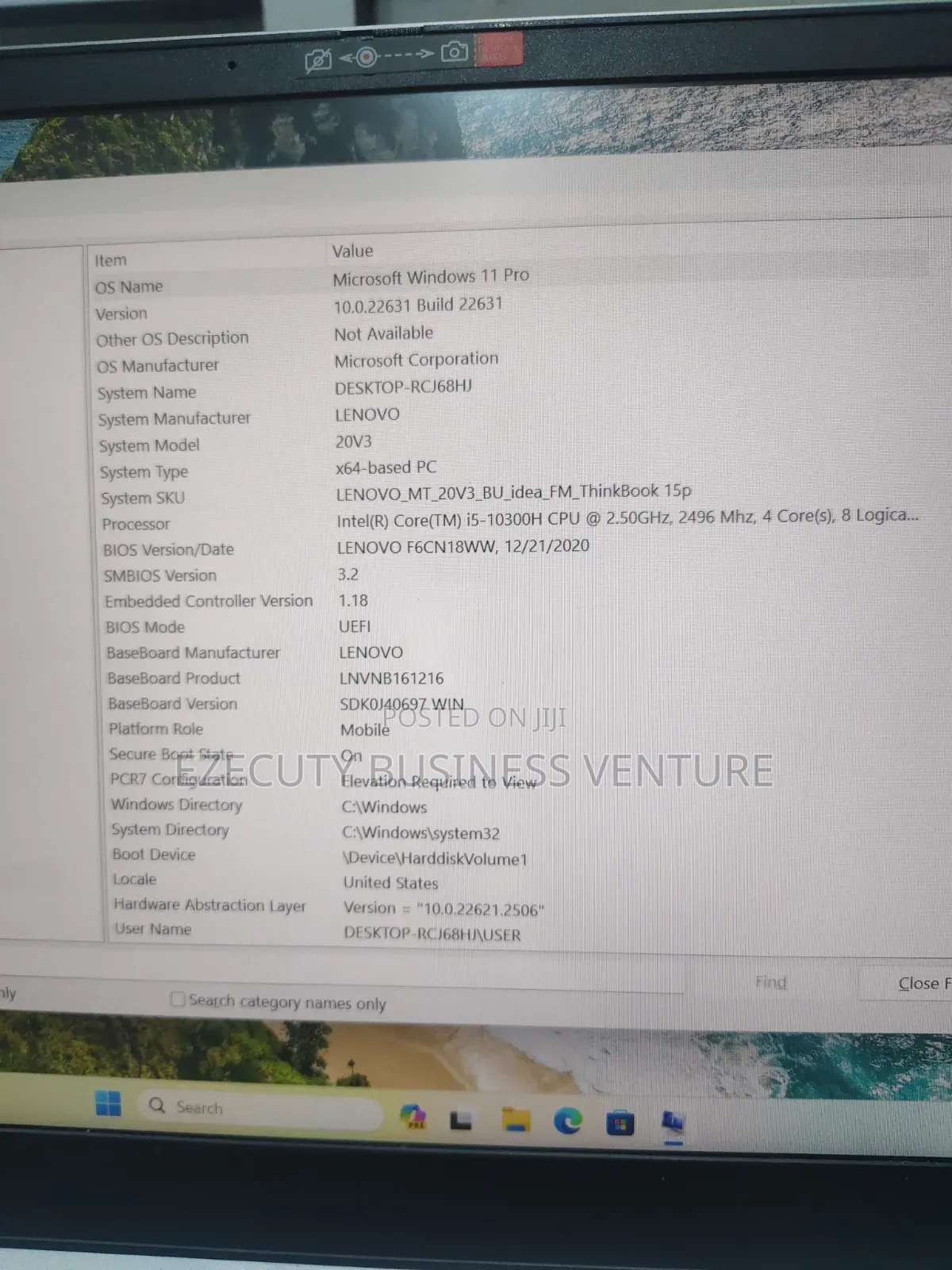 Laptop Lenovo ThinkBook 15 16GB Intel Core i5 SSD 512GB