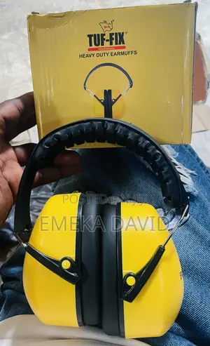 Tuf-Fix Professional Heavy-Duty Yellow Earmuffs.