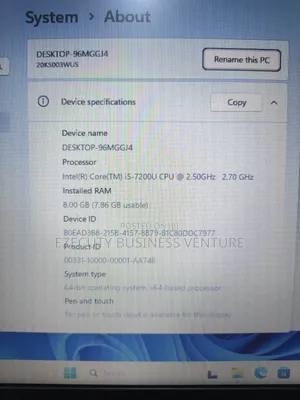 Laptop Lenovo ThinkPad E580 8GB Intel Core i5 SSD 256GB