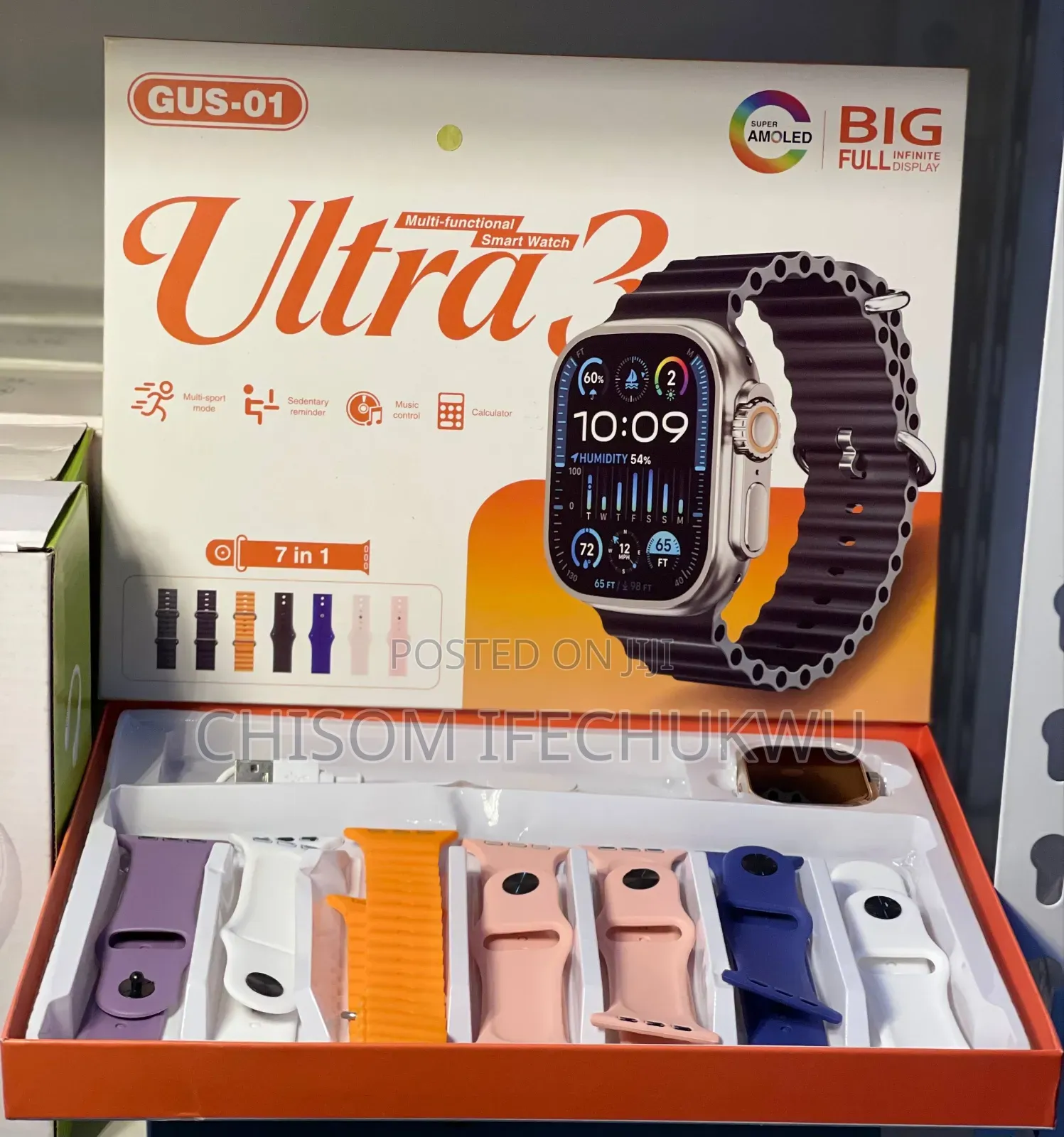 Smart Watch With 7 Straps