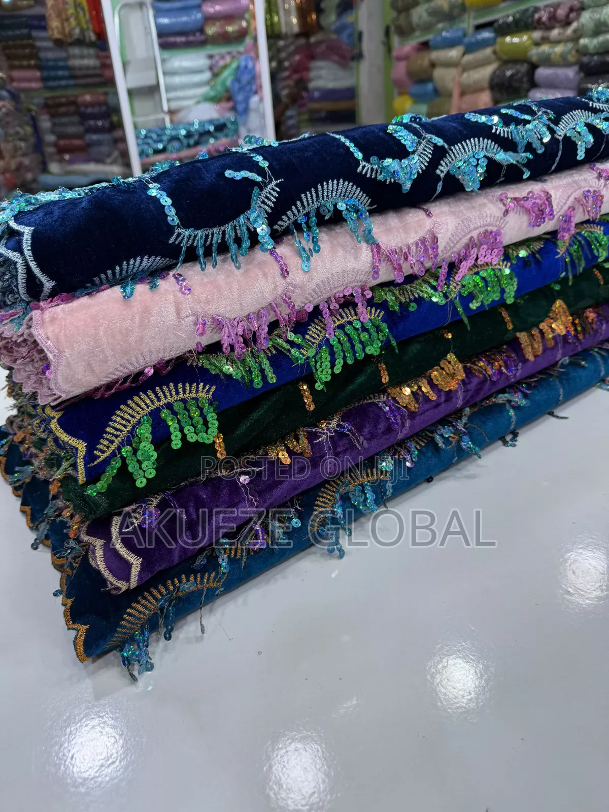 Classy Velvet Sequence Lace