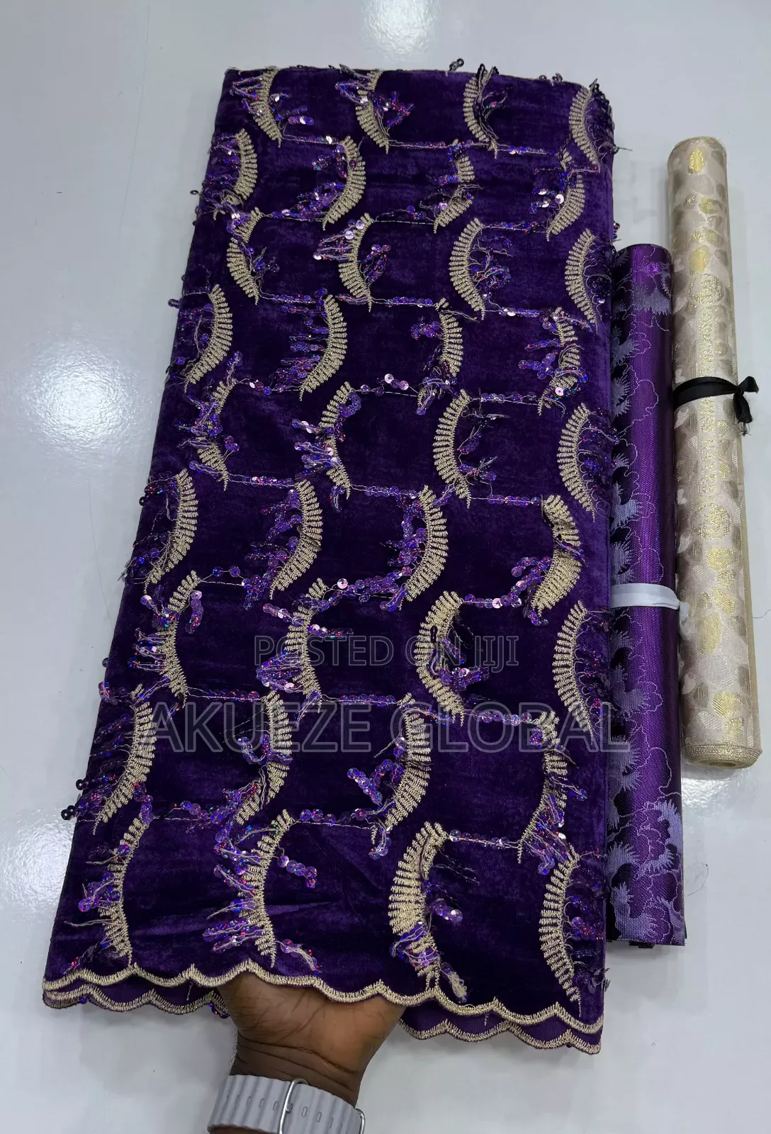 Classy Velvet Sequence Lace