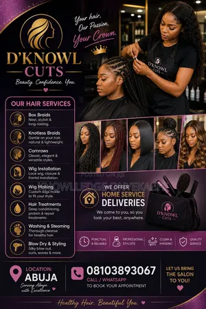 Hair Cut, Braiding, Weaves