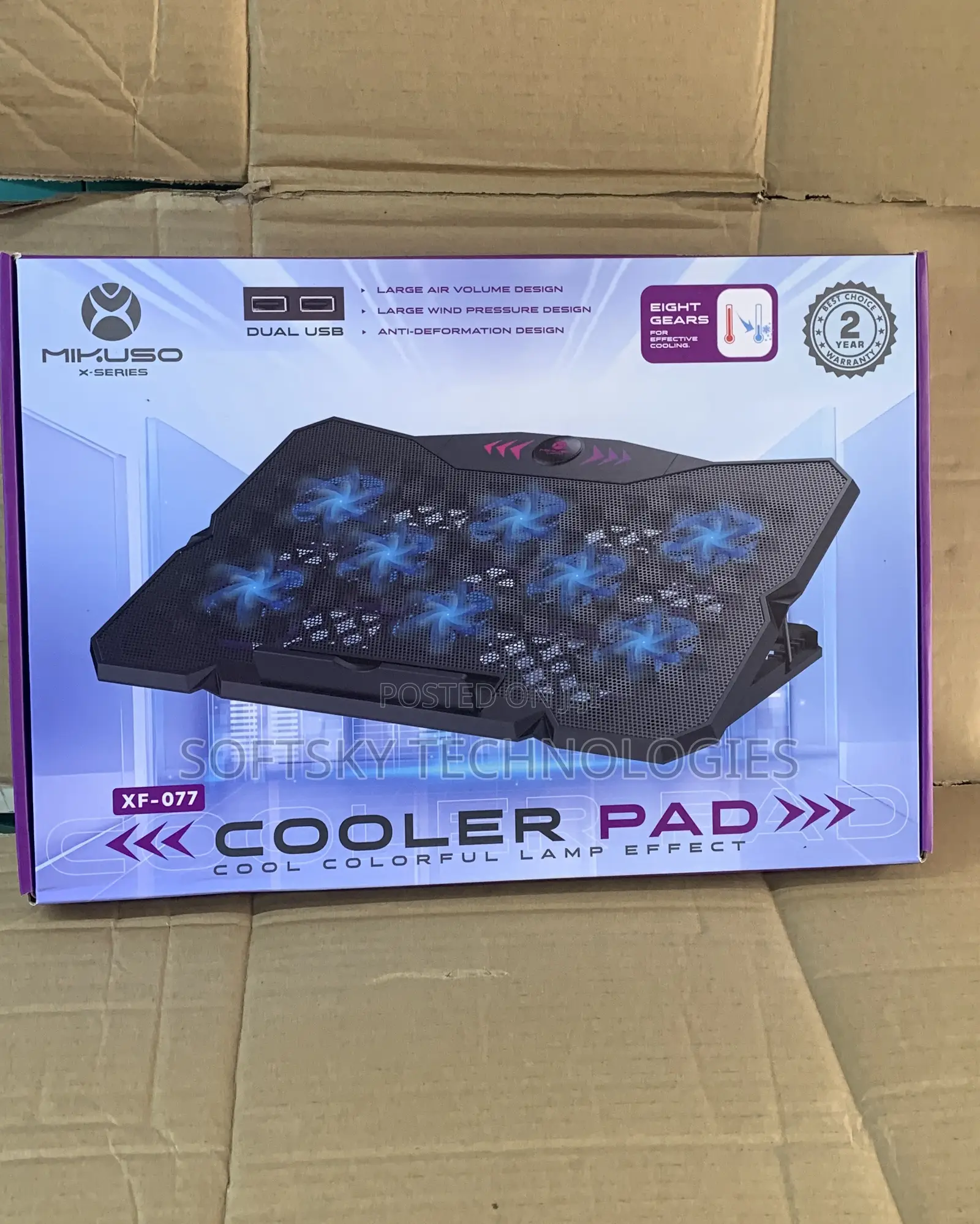 8 Fan Laptop Cooling Pad