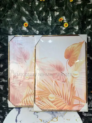 Pink Foliage Tropical Leaves Wall Frame (Flash Sales)