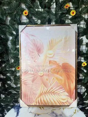 Pink Foliage Tropical Leaves Wall Frame (Flash Sales)