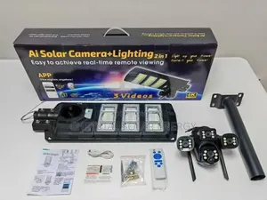 3lens V380pro Solar Camera With 450watts Solar Street Light and Kits