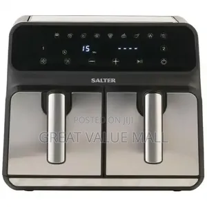 Salter 7.6L Dual Air Pro Digital Touchscreen Air Fryer-1700w