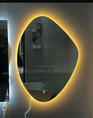 Mirror Pebble-Shaped LED Wall Mirror