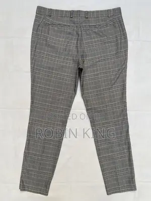 Topman Men Slim Fit Houndstooth Plaid Suit Pants Trousers W38 L41