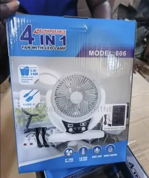 Brand New 4in1 Rechargeable Solar Fan Model 606