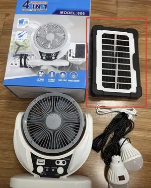 Brand New 4in1 Rechargeable Solar Fan Model 606