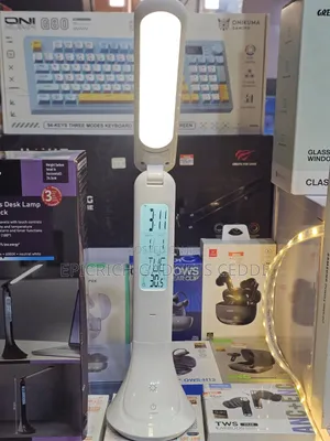 Wireless Rechargeable Desktop Lamp With Clock