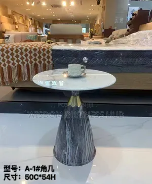 Round Pedestal Side With Wood Base