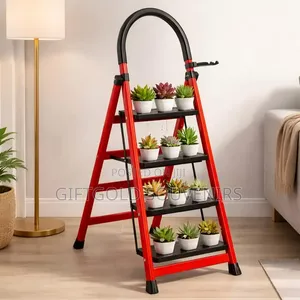 Multipurpose 4 Step Foldable Steel Ladder