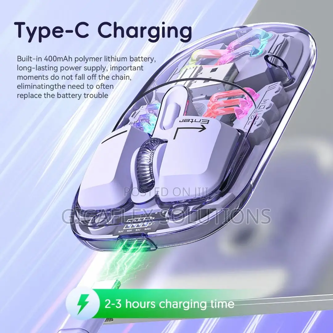 Rechargeable Transparent Wireless Mouse