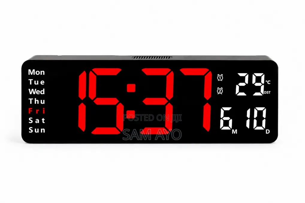 12.6 Inch (6626) Digital Wall Clock, Timer, Count Down LED Clock,