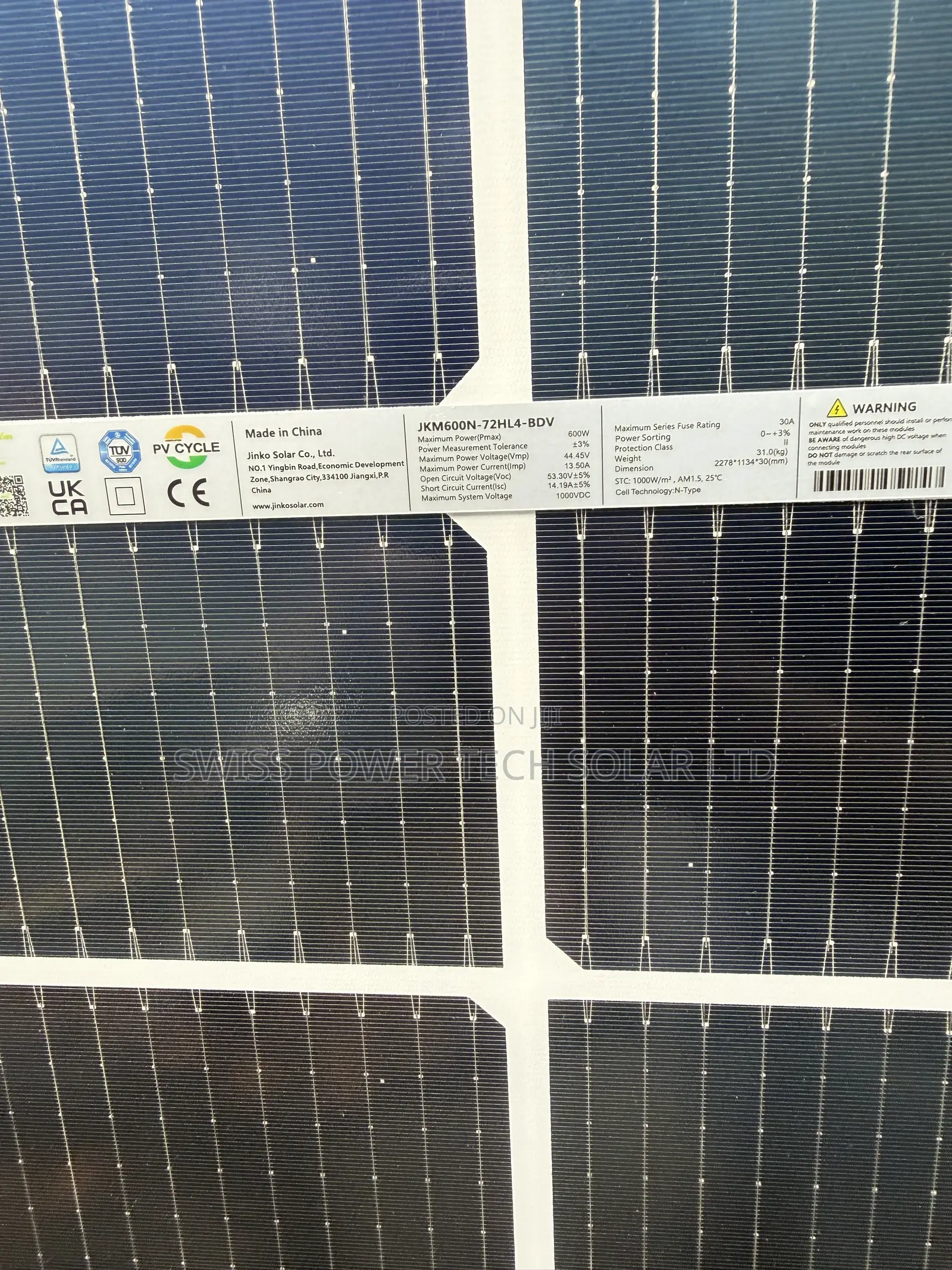 Jinko 600w Panels