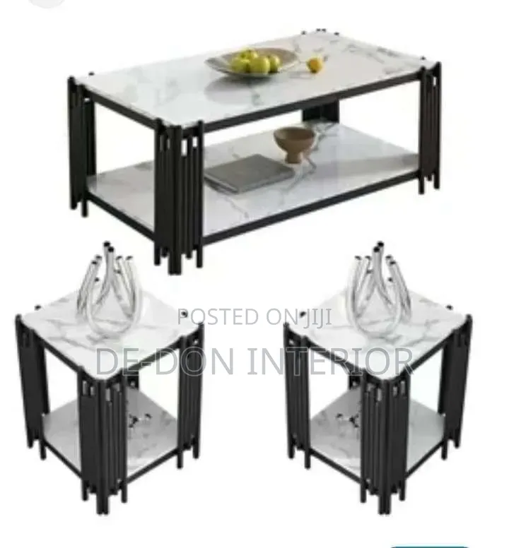 Center Table and Side Stools (1+2)