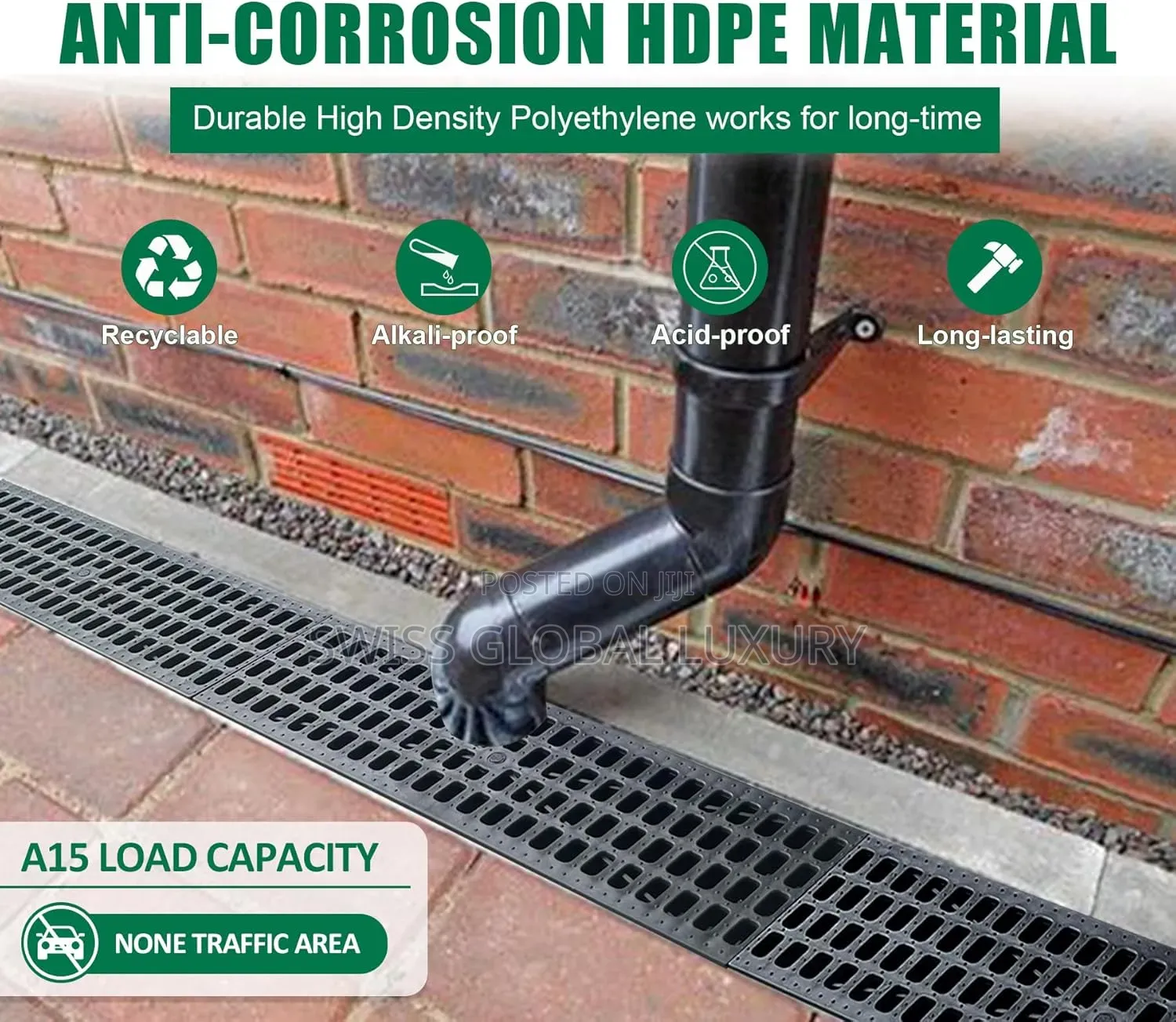 High Grade Compound Floor Drain 100cm