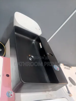 Matte Black Full Square Countertop Basin