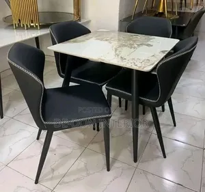 Ceramics Dinning Table With Four Sitters