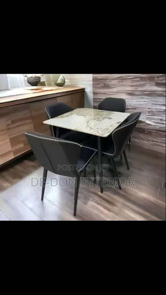Ceramics Dinning Table With Four Sitters