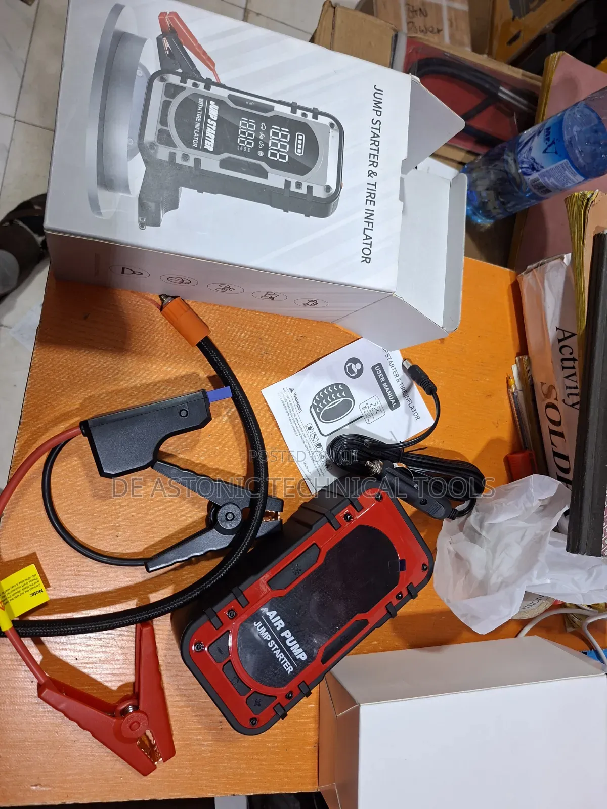 Multi-Function Car Jump Starter and Air Compressor.