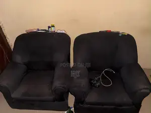 Title: Black Sofa Set (3 Single Chairs + 2-Seater) – Clean Affordable