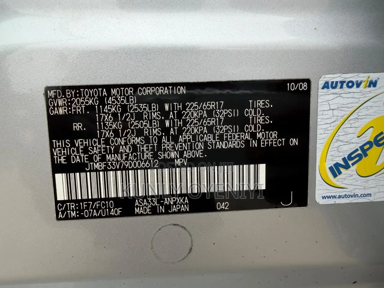 Toyota RAV4 4x4 2009 Silver