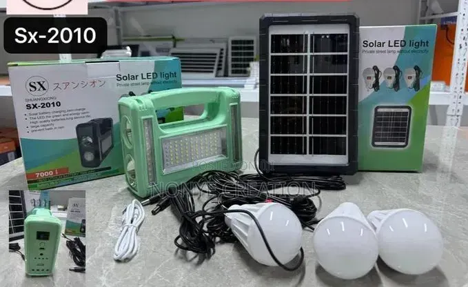 Electric Solar Rechargeable Led Lighting System With Led Bulbs