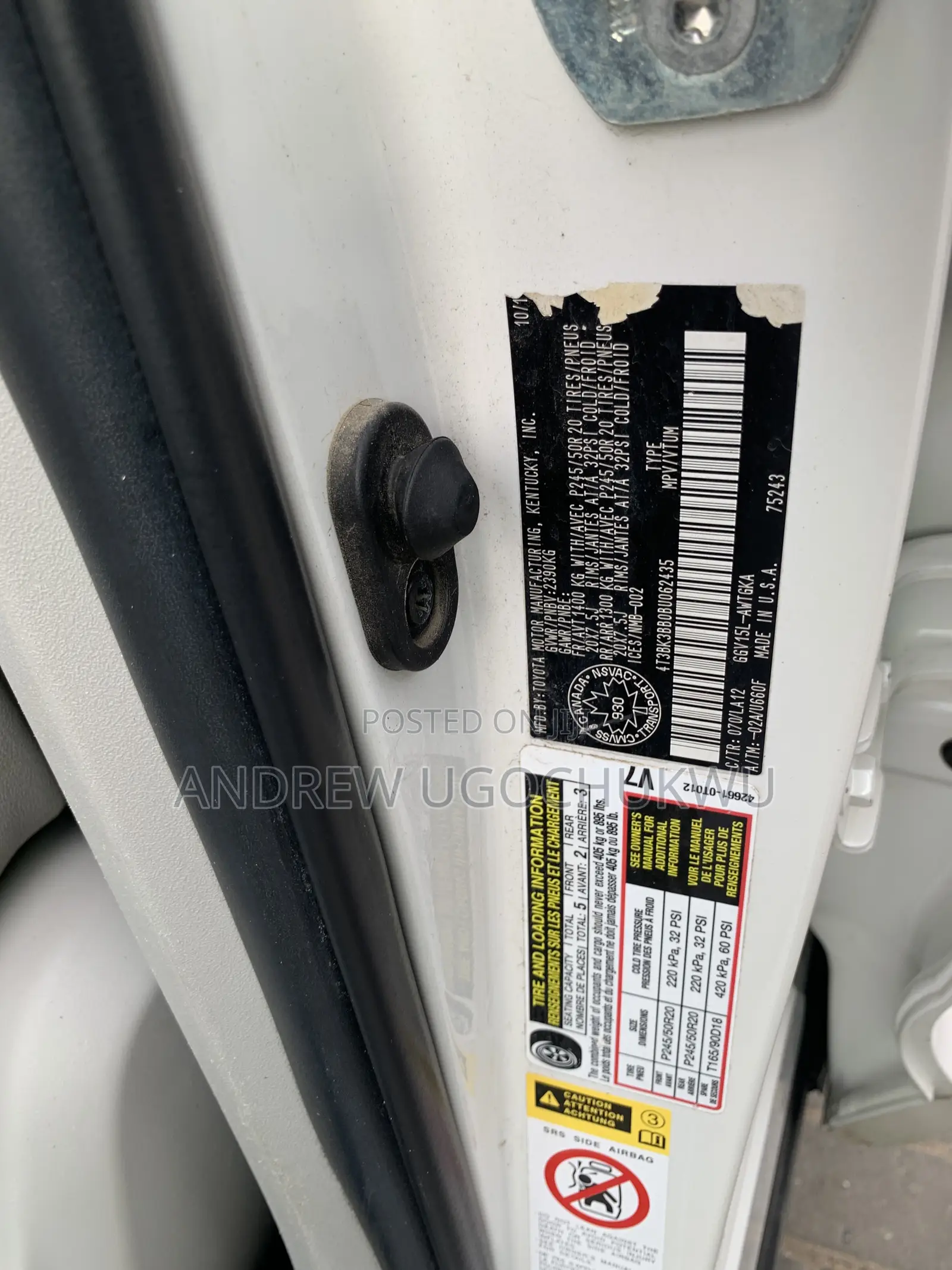 Toyota Venza 2011 White