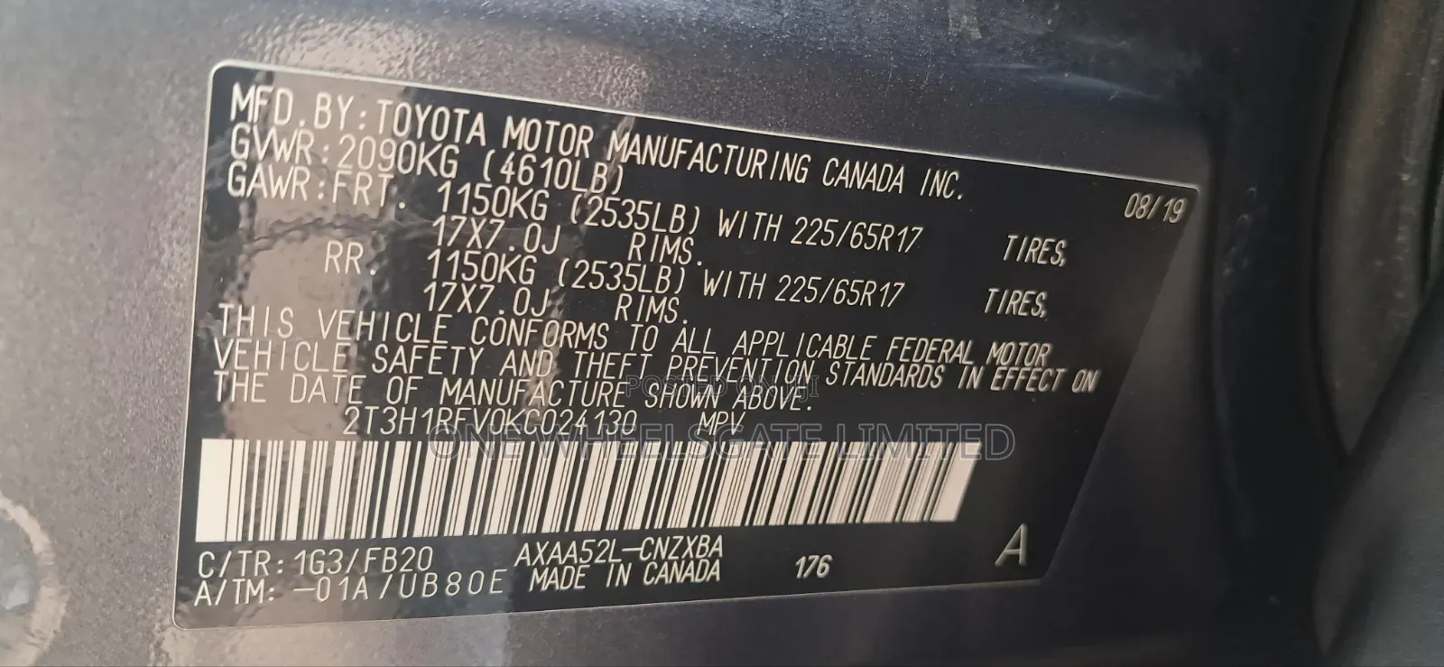 Toyota RAV4 2019 Gray
