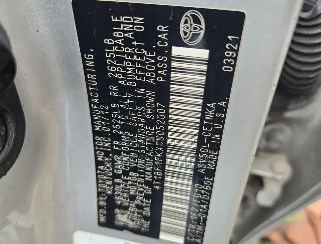Toyota Camry 2012 Silver