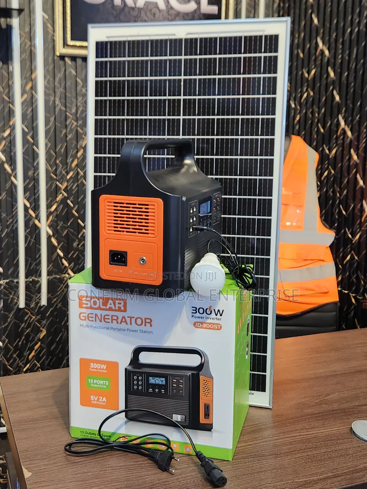 300W Multi-Function Solar Generator With 50W Solar Panel