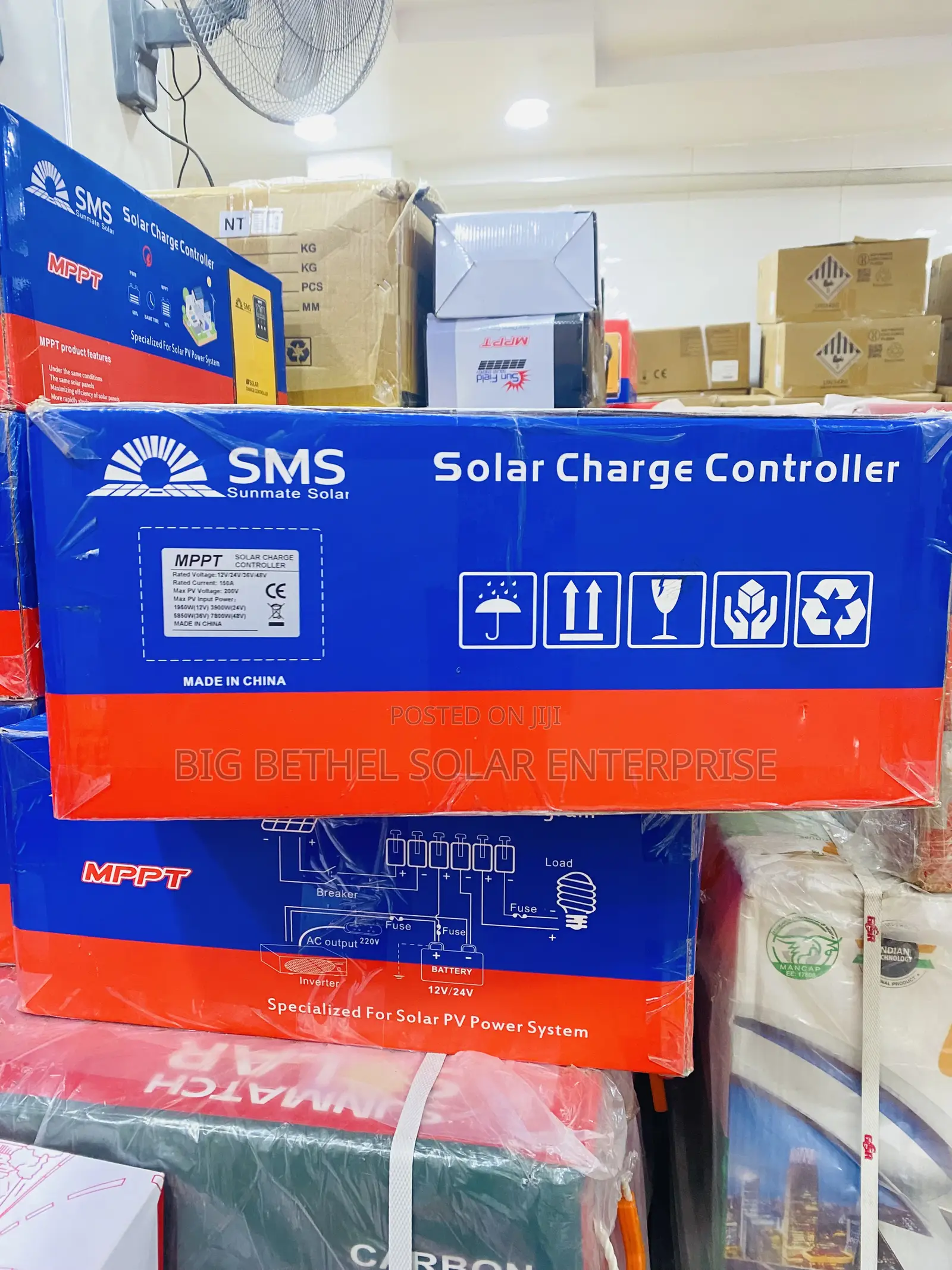 SMS 150ah 12/24/36/48v MPPT Solar Charger Controller