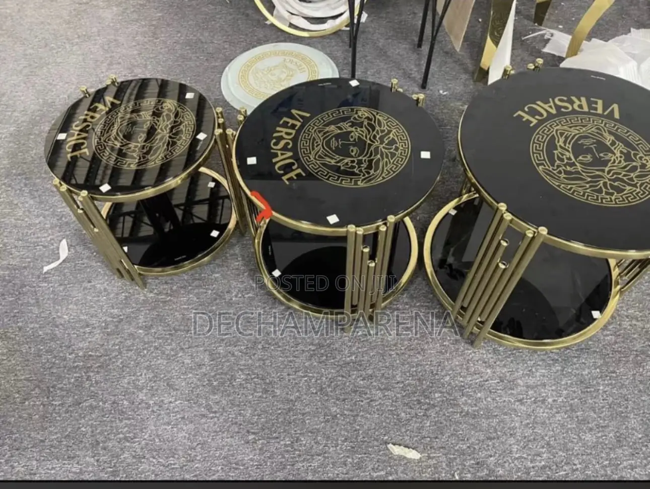 Versace 3in1 Sidestool Glass
